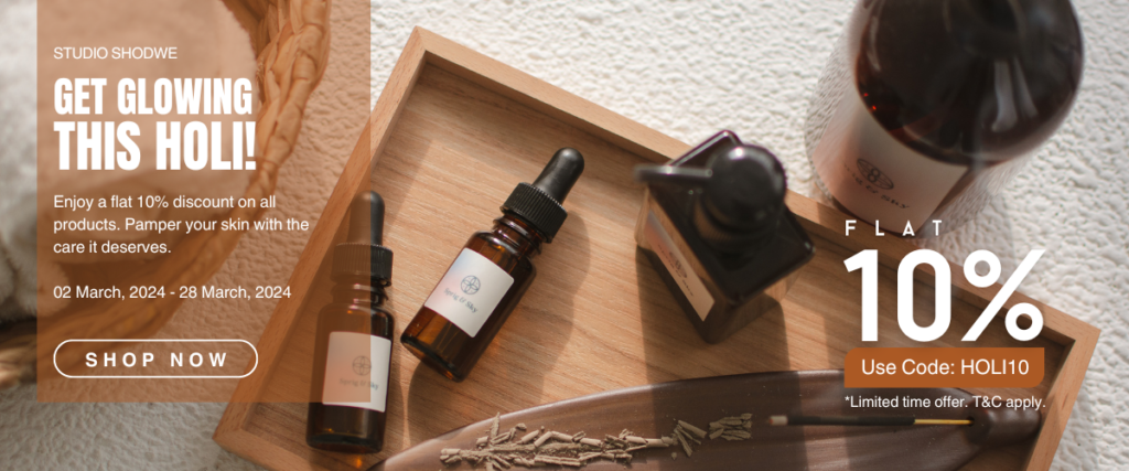 Brown Photo Centric Holi Festival Sale Website banner